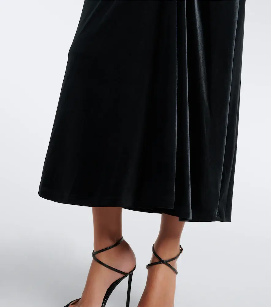 Simkhai Ferrera gathered velvet midi dress | Thumbnail 5 Simkhai Ferrera gathered velvet midi dress | Thumbnail 5