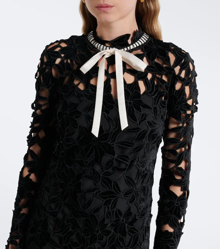 Simkhai Thiora velvet guipure lace midi dress | Thumbnail 2 Simkhai Thiora velvet guipure lace midi dress | Thumbnail 2