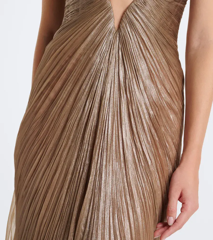 Maria Lucia Hohan Morgan scarf-detail pleated silk bustier gown | Thumbnail 4 Maria Lucia Hohan Morgan scarf-detail pleated silk bustier gown | Thumbnail 4