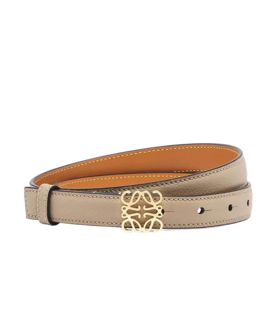 Anagram leather belt