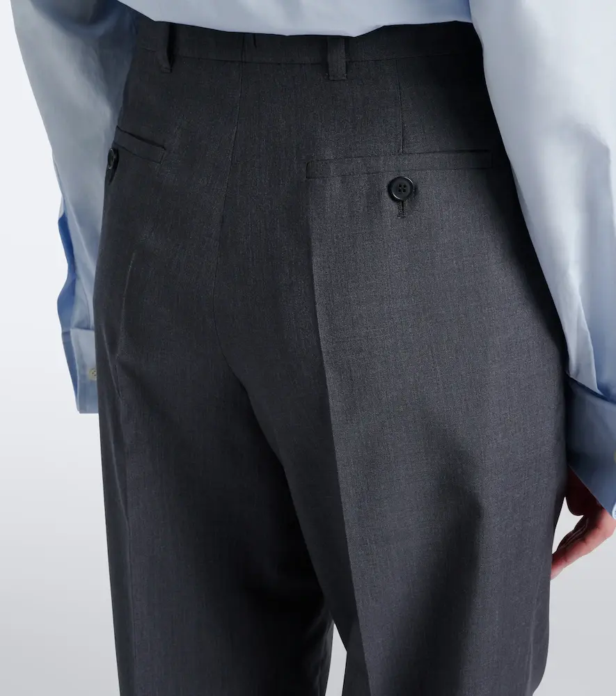 Prada Pleated wool and mohair straight pants | Thumbnail 6 Prada Pleated wool and mohair straight pants | Thumbnail 6