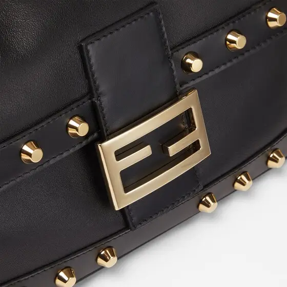 Fendi Baguette 26424 Nappa Leather Bag with Studs | Thumbnail 8 Fendi Baguette 26424 Nappa Leather Bag with Studs | Thumbnail 8