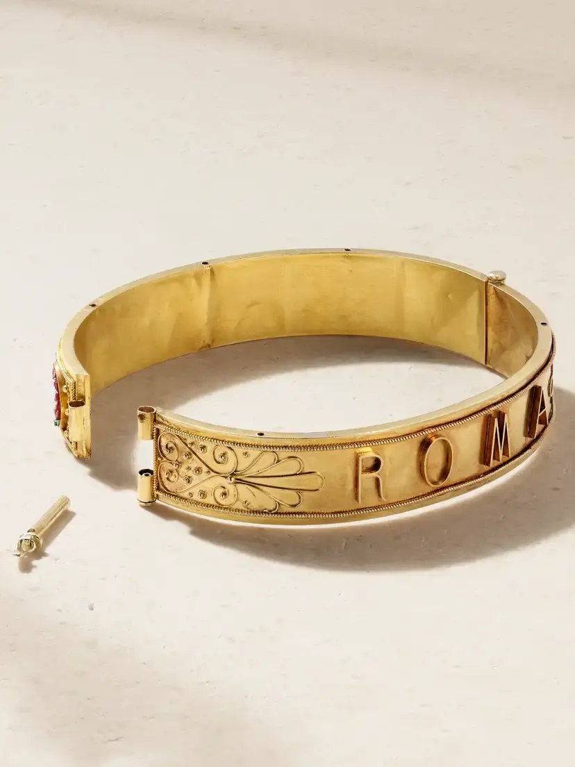 Stephanie Windsor Vintage 1880s Roma Gold Bangle | Thumbnail 3 Stephanie Windsor Vintage 1880s Roma Gold Bangle | Thumbnail 3