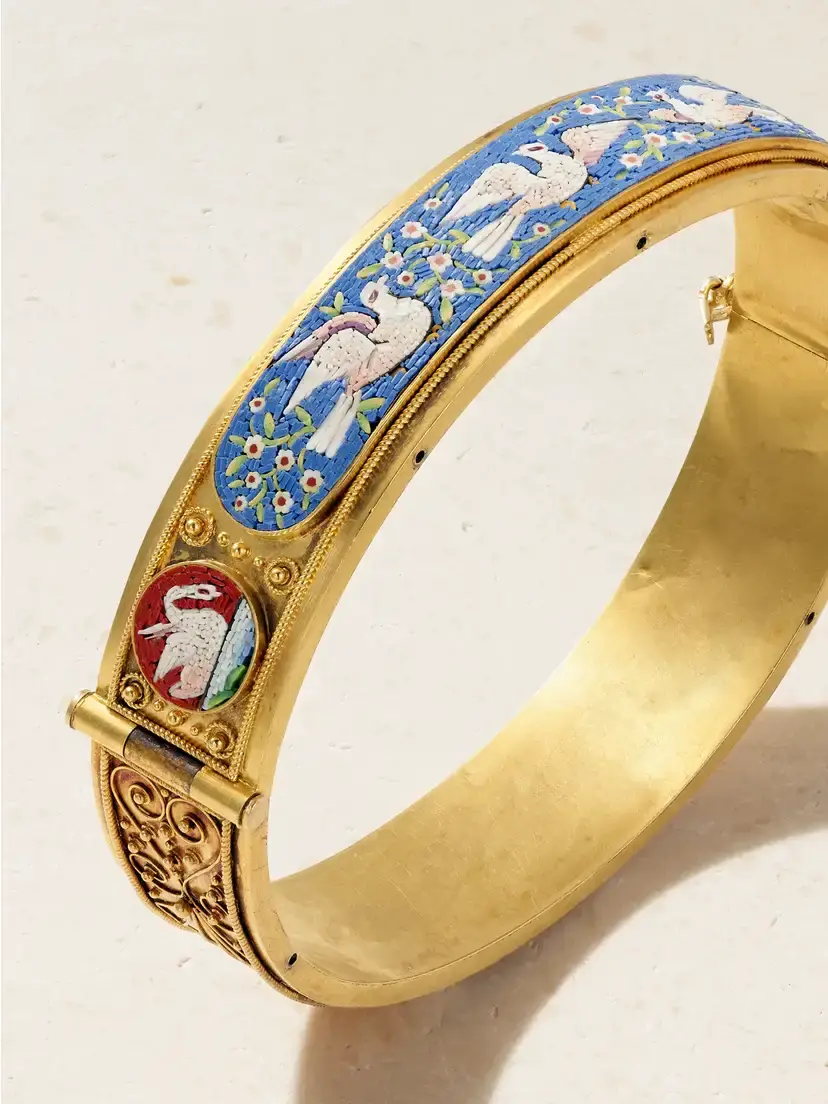 Stephanie Windsor Vintage 1880s Roma Gold Bangle | Thumbnail 4 Stephanie Windsor Vintage 1880s Roma Gold Bangle | Thumbnail 4