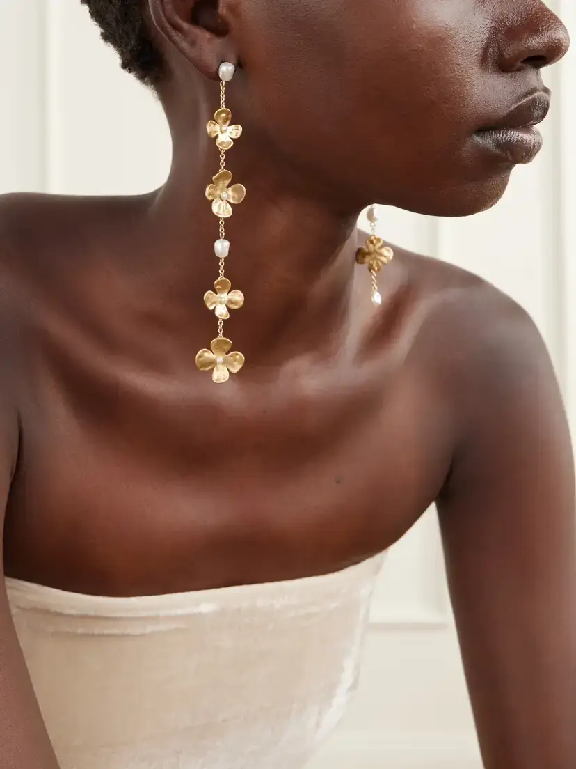 Cult Gaia Lucky Pearl-effect Gold-tone Earrings | Thumbnail 2