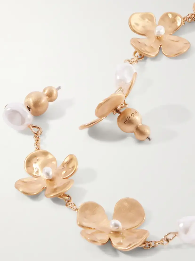 Cult Gaia Lucky Pearl-effect Gold-tone Earrings | Thumbnail 3