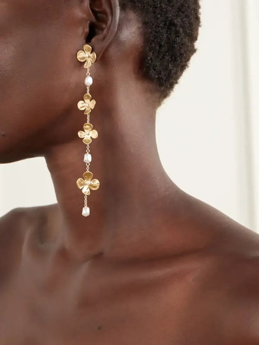 Cult Gaia Lucky Pearl-effect Gold-tone Earrings | Thumbnail 4