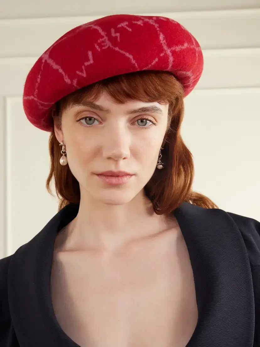 Vivienne Westwood Orb Argyle Jacquard Beret | Thumbnail 2 Vivienne Westwood Orb Argyle Jacquard Beret | Thumbnail 2