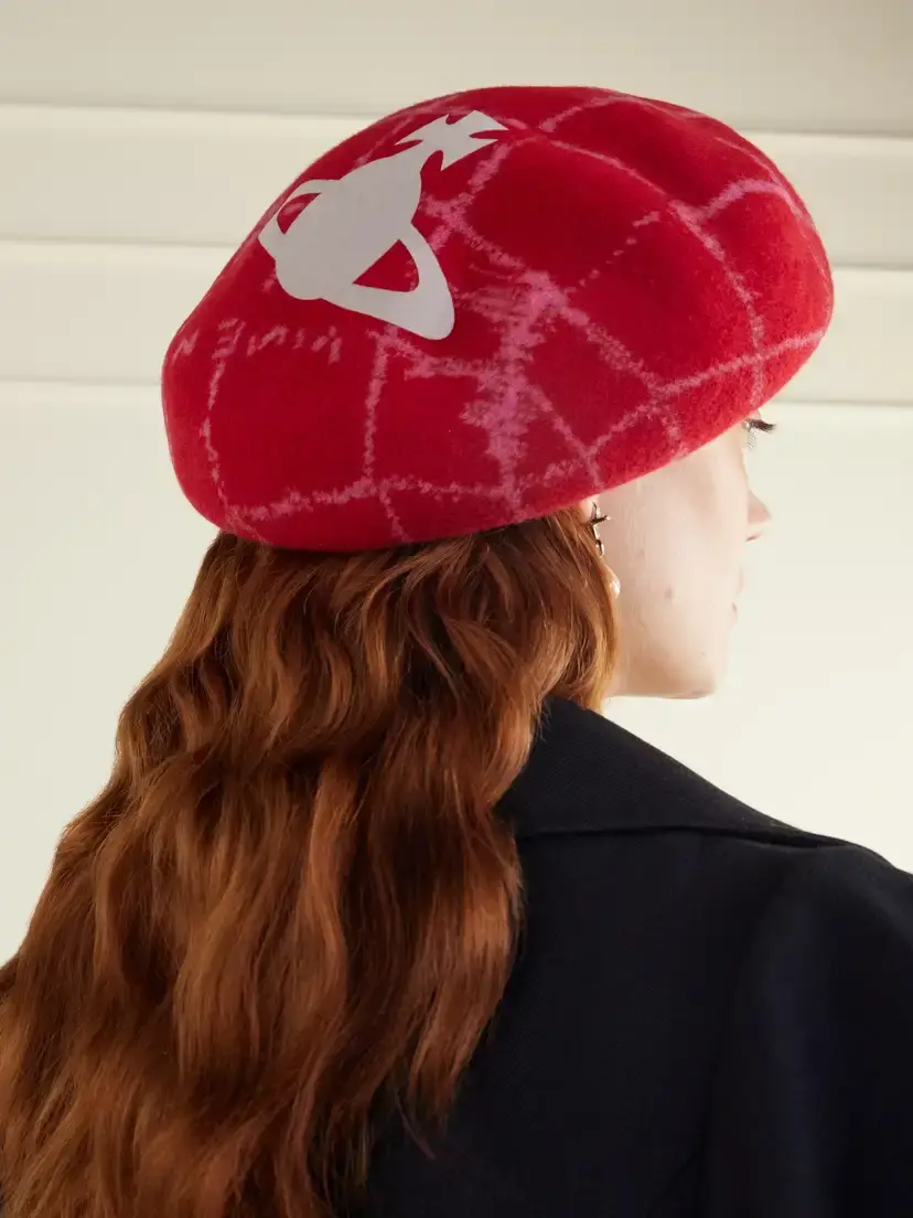 Vivienne Westwood Orb Argyle Jacquard Beret | Thumbnail 4 Vivienne Westwood Orb Argyle Jacquard Beret | Thumbnail 4