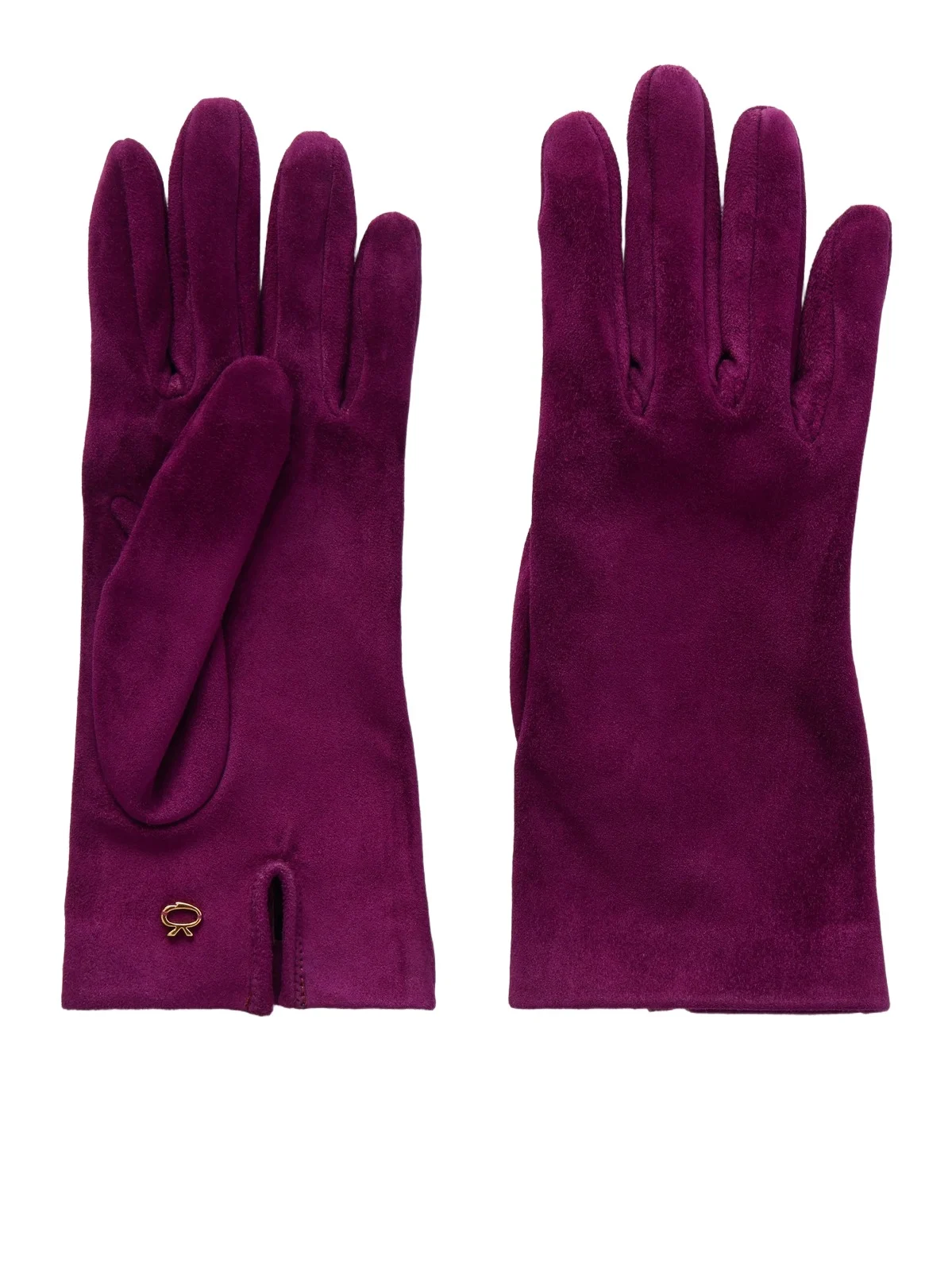 Gianvito Rossi Logo-embellished Suede Gloves