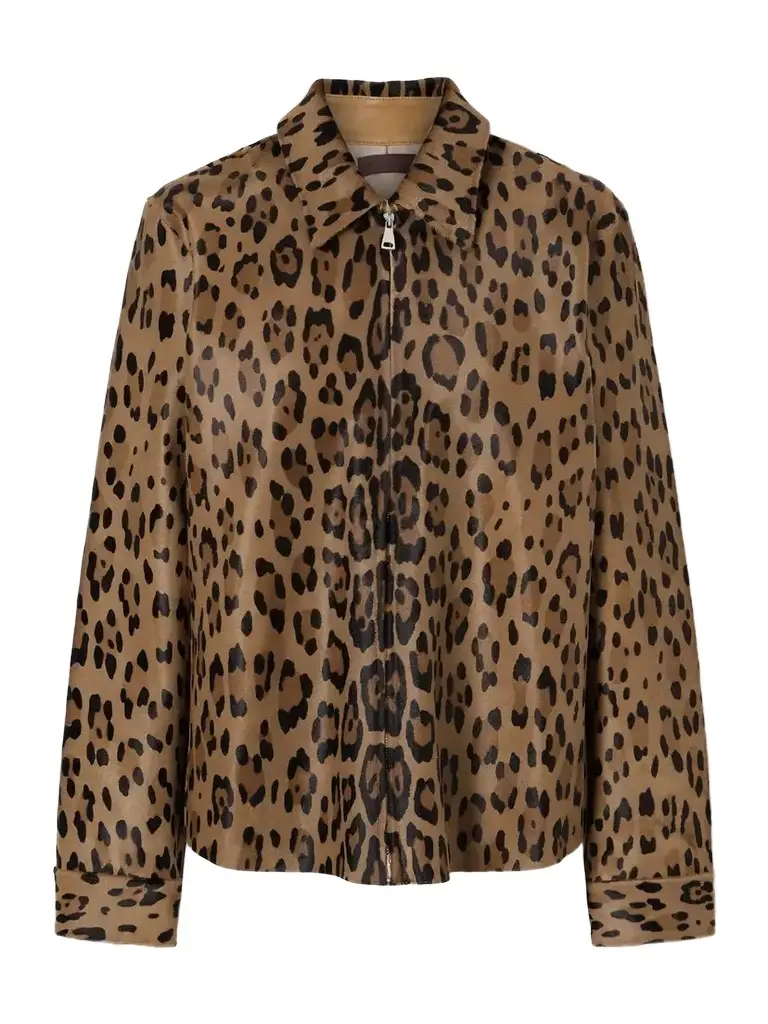 STOULS Huston Leopard-print Calf Hair Jacket