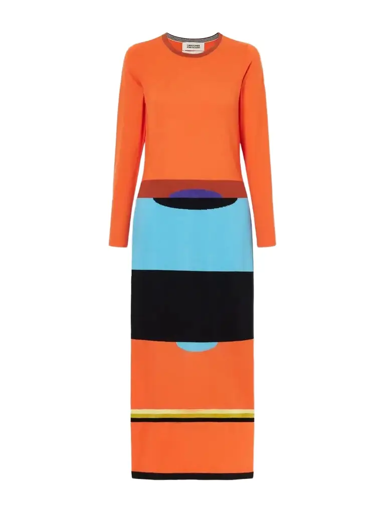Striped Intarsia-knit Merino Wool And Silk-blend Maxi Dress
