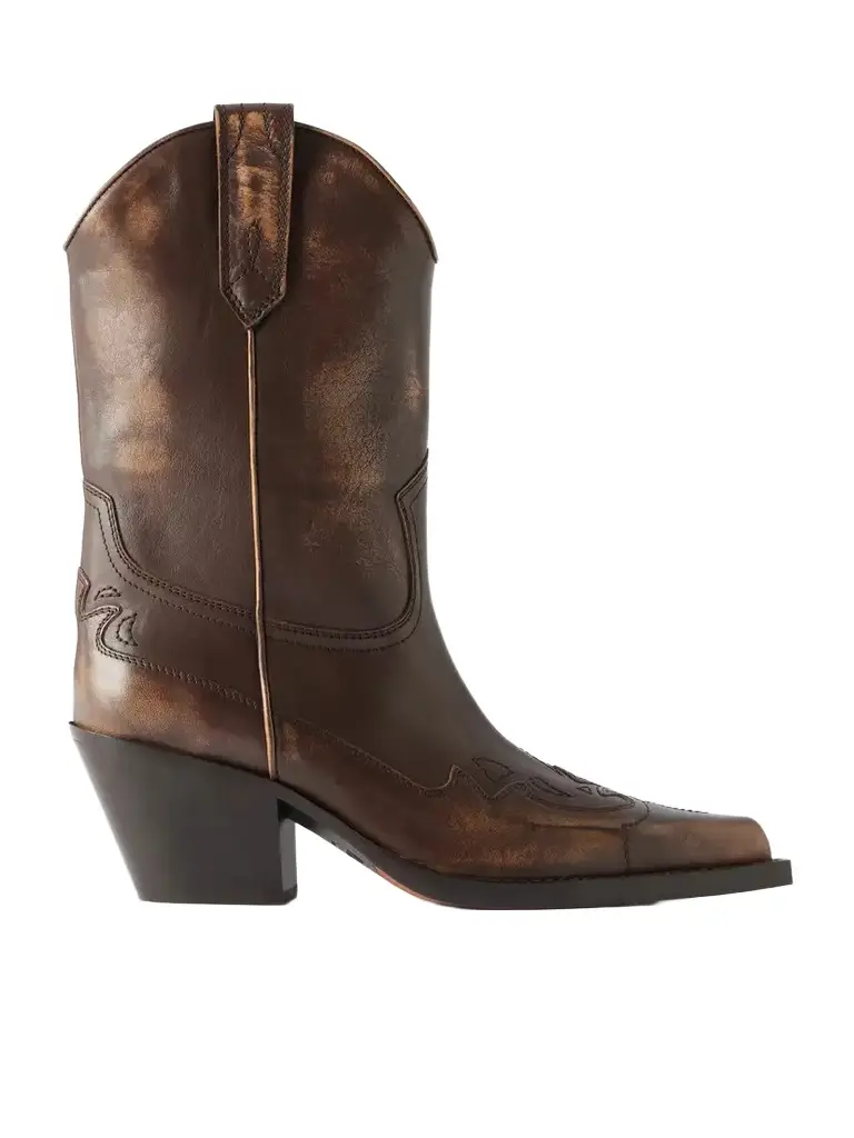 Paris Texas Dakota 60 Embroidered Leather Ankle Boots