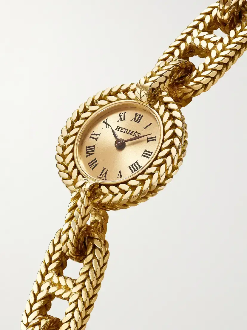 Stephanie Windsor + Hermès And Lenfant Vintage 1960s-1970s Chaine D'ancre Hand-wound 18-karat Gold Watch, Ref. 36649 (7.25'' Wrist) | Thumbnail 3 Stephanie Windsor + Hermès And Lenfant Vintage 1960s-1970s Chaine D'ancre Hand-wound 18-karat Gold Watch, Ref. 36649 (7.25'' Wrist) | Thumbnail 3