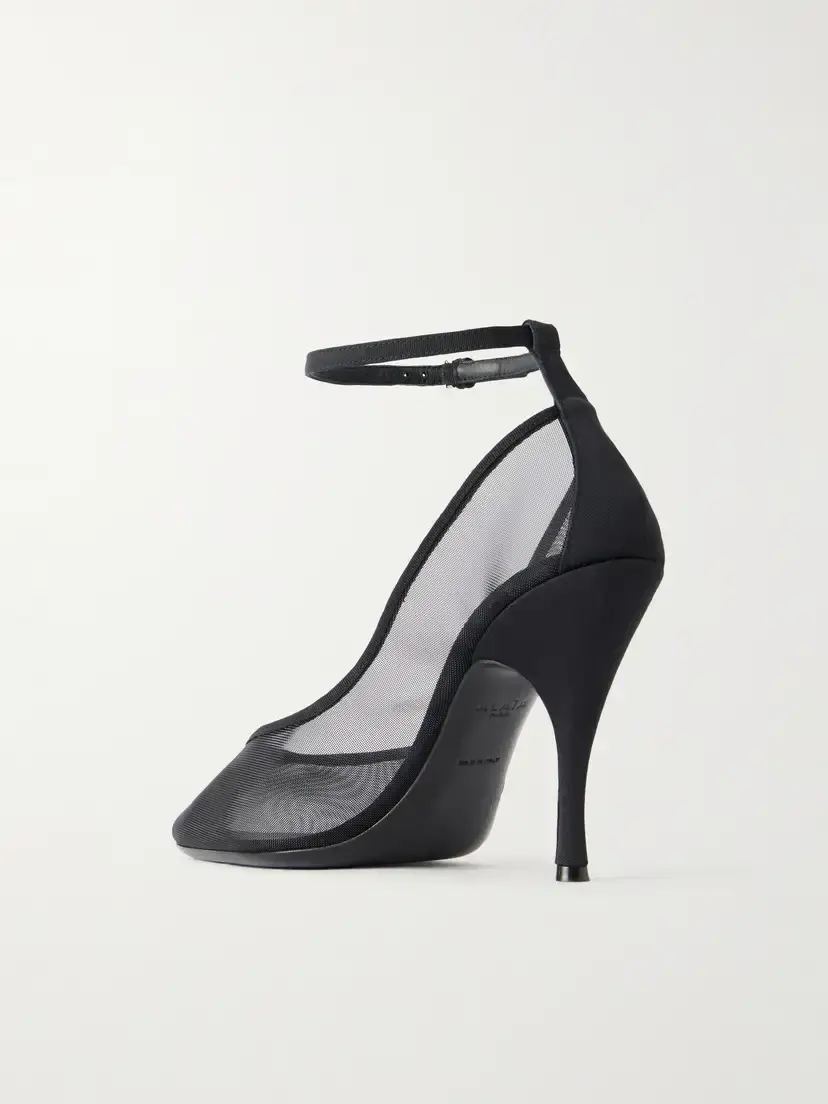 Alaïa 100 Grosgrain-trimmed Tulle Pumps | Thumbnail 3 Alaïa 100 Grosgrain-trimmed Tulle Pumps | Thumbnail 3