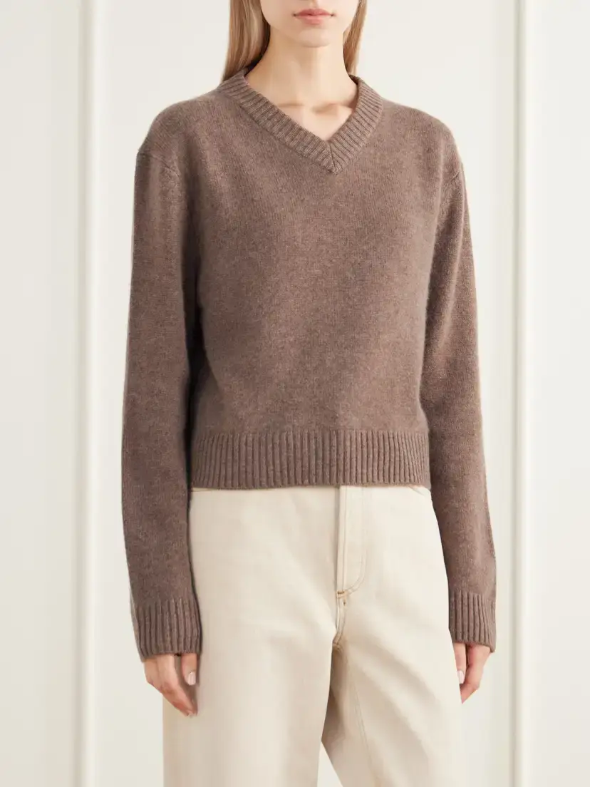 James Perse Rib-trimmed Cashmere Sweater | Thumbnail 3 James Perse Rib-trimmed Cashmere Sweater | Thumbnail 3
