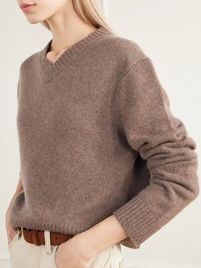 James Perse Rib-trimmed Cashmere Sweater | Thumbnail 5 James Perse Rib-trimmed Cashmere Sweater | Thumbnail 5