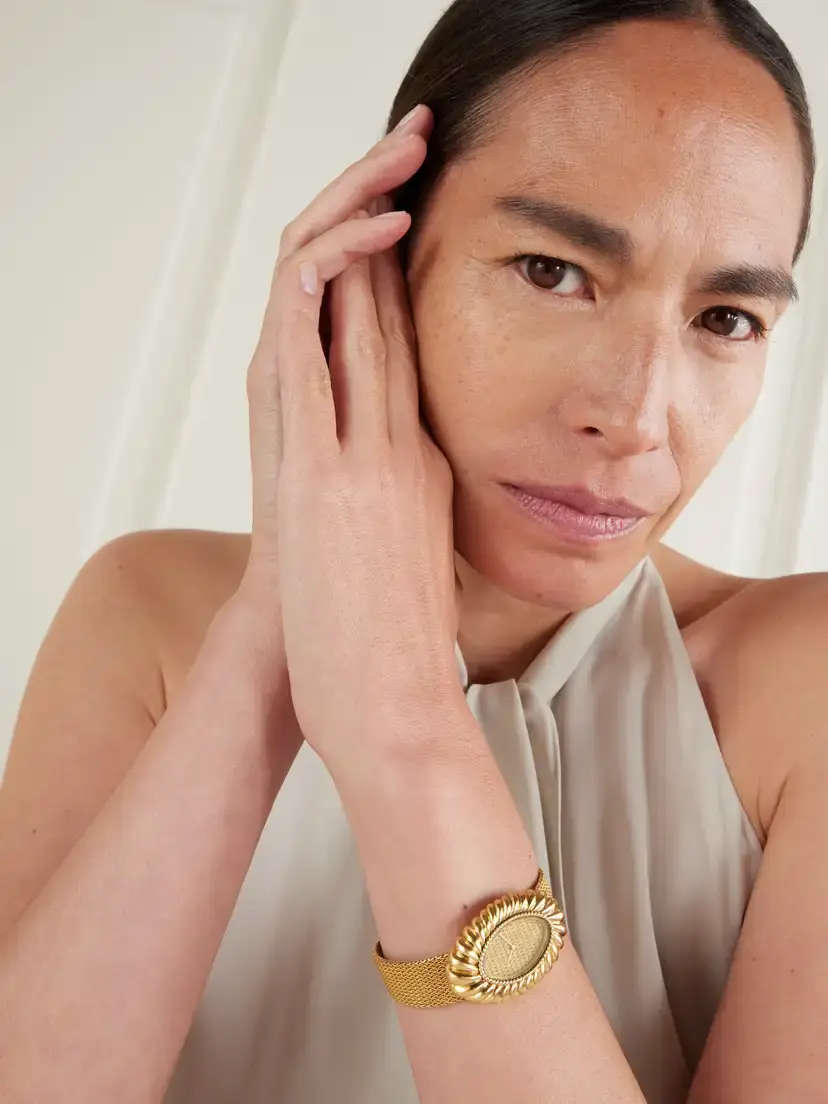 Stephanie Windsor + Hermès And Audemars Piguet Vintage 1970s Hand-wound 18-karat Gold Watch (6.5'' Wrist) | Thumbnail 2 Stephanie Windsor + Hermès And Audemars Piguet Vintage 1970s Hand-wound 18-karat Gold Watch (6.5'' Wrist) | Thumbnail 2