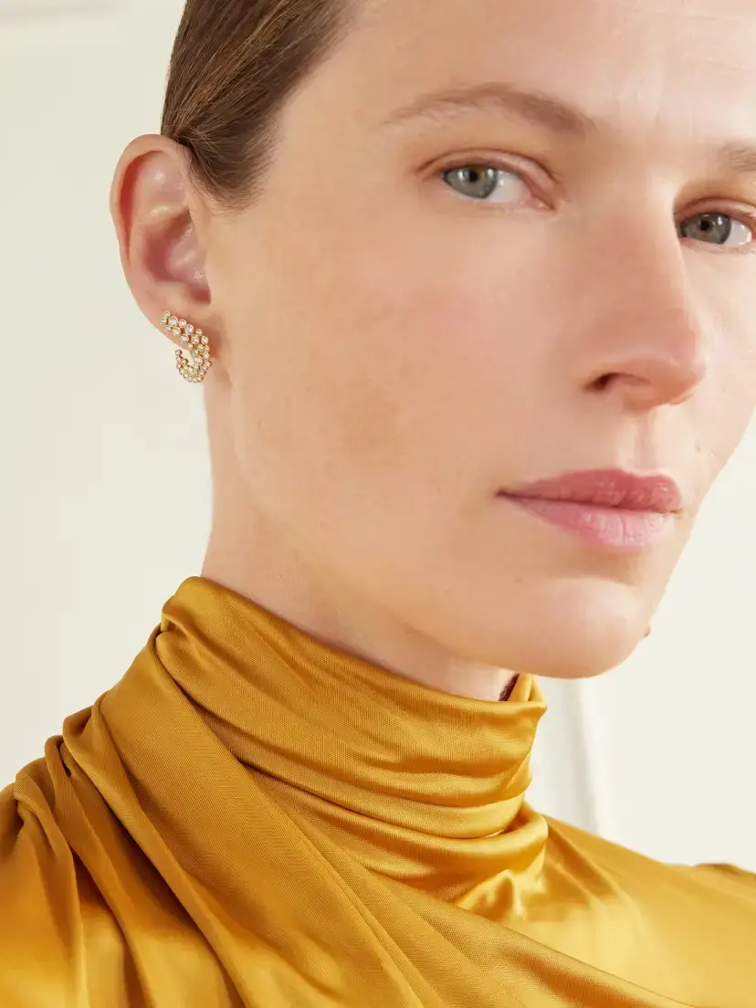 Ananya 18-karat Gold Diamond Earrings | Thumbnail 2 Ananya 18-karat Gold Diamond Earrings | Thumbnail 2