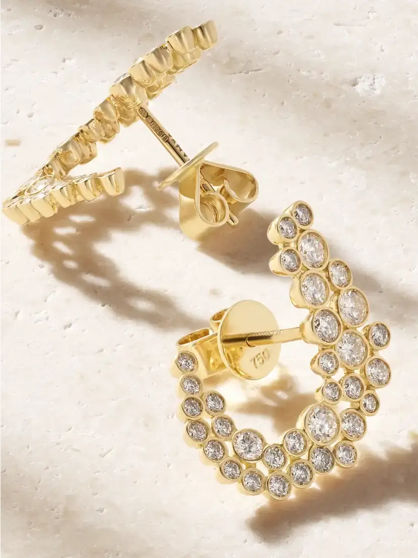 Ananya 18-karat Gold Diamond Earrings | Thumbnail 3 Ananya 18-karat Gold Diamond Earrings | Thumbnail 3