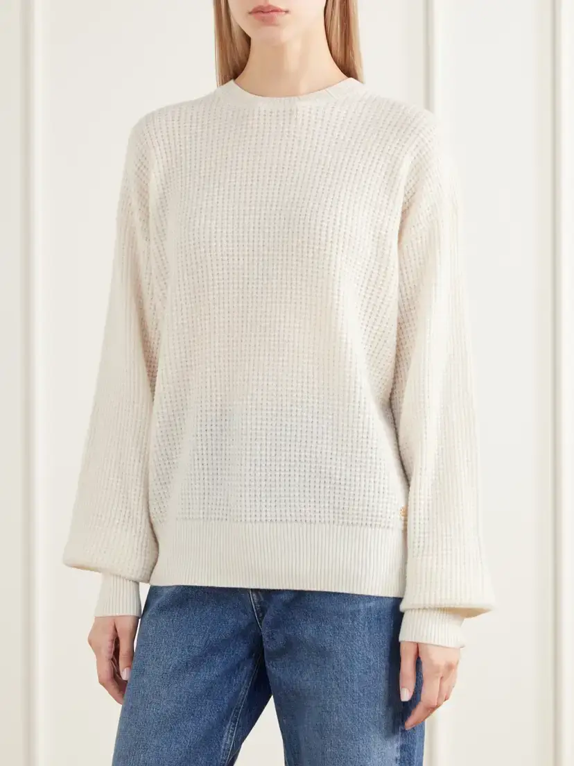 ÉTERNE Brock Waffle-knit Cashmere Sweater | Thumbnail 3 ÉTERNE Brock Waffle-knit Cashmere Sweater | Thumbnail 3