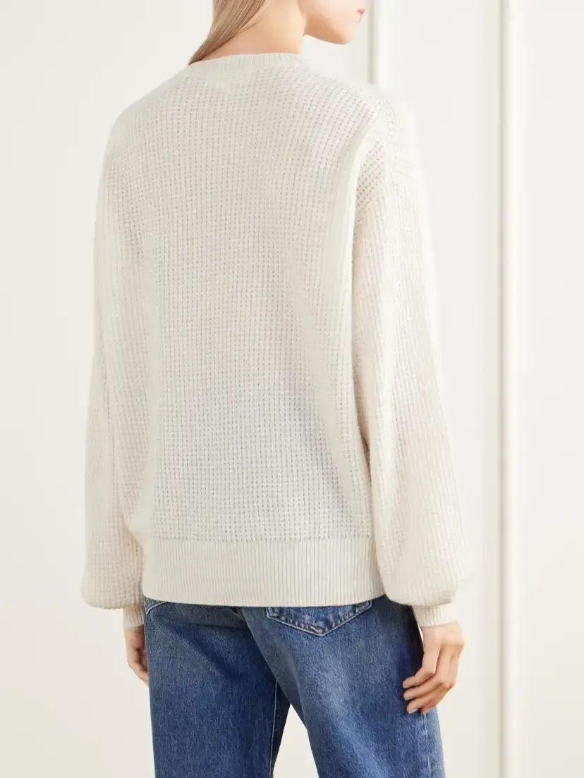 ÉTERNE Brock Waffle-knit Cashmere Sweater | Thumbnail 4 ÉTERNE Brock Waffle-knit Cashmere Sweater | Thumbnail 4