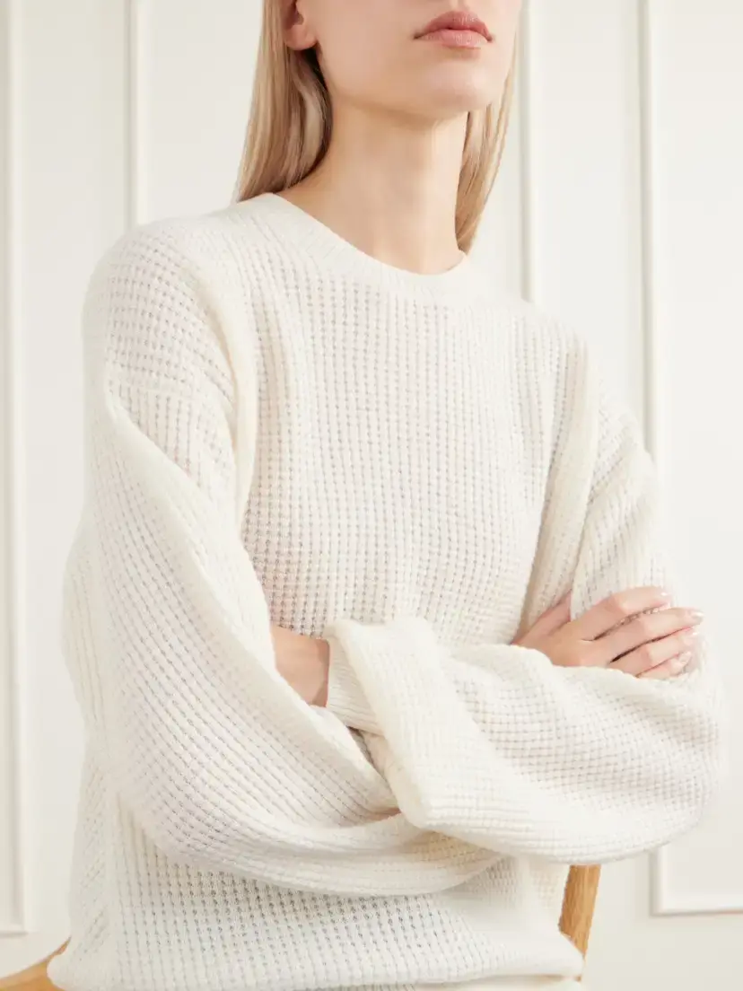 ÉTERNE Brock Waffle-knit Cashmere Sweater | Thumbnail 5 ÉTERNE Brock Waffle-knit Cashmere Sweater | Thumbnail 5