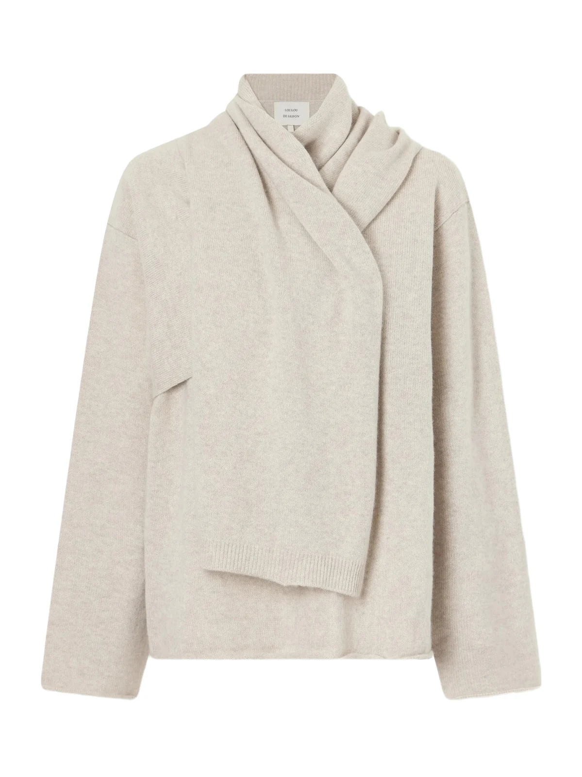 Frances Scarf-detailed Cashmere Sweater Frances Scarf-detailed Cashmere Sweater