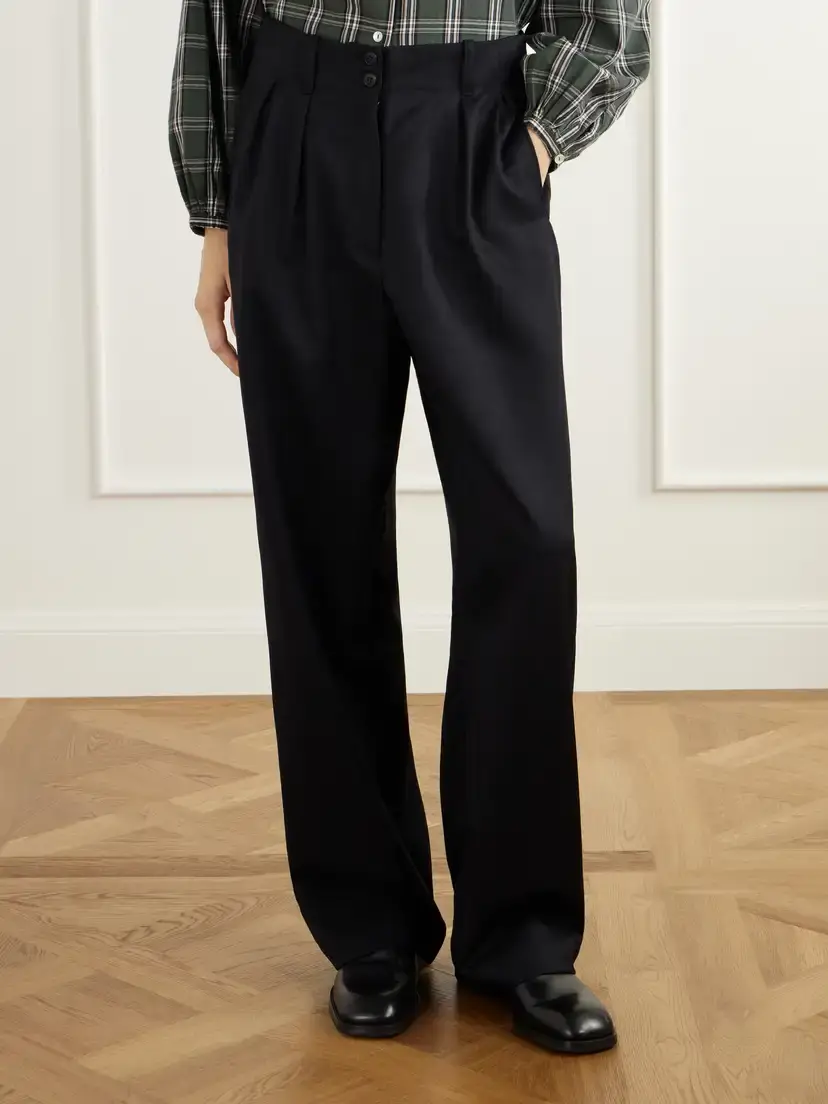 SKALL Painter Pleated Wool-twill Wide-leg Pants | Thumbnail 3 SKALL Painter Pleated Wool-twill Wide-leg Pants | Thumbnail 3