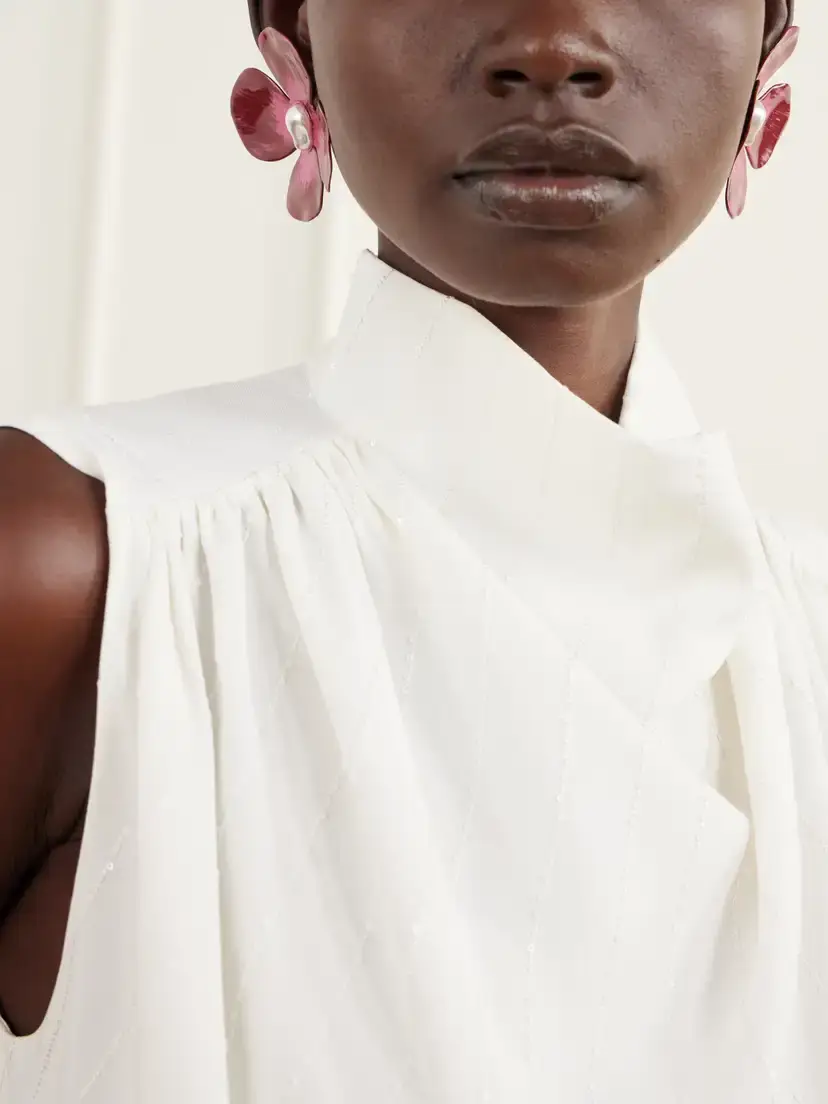 Cult Gaia Lucky Pearl-effect Enamel Gold-tone Earrings | Thumbnail 4