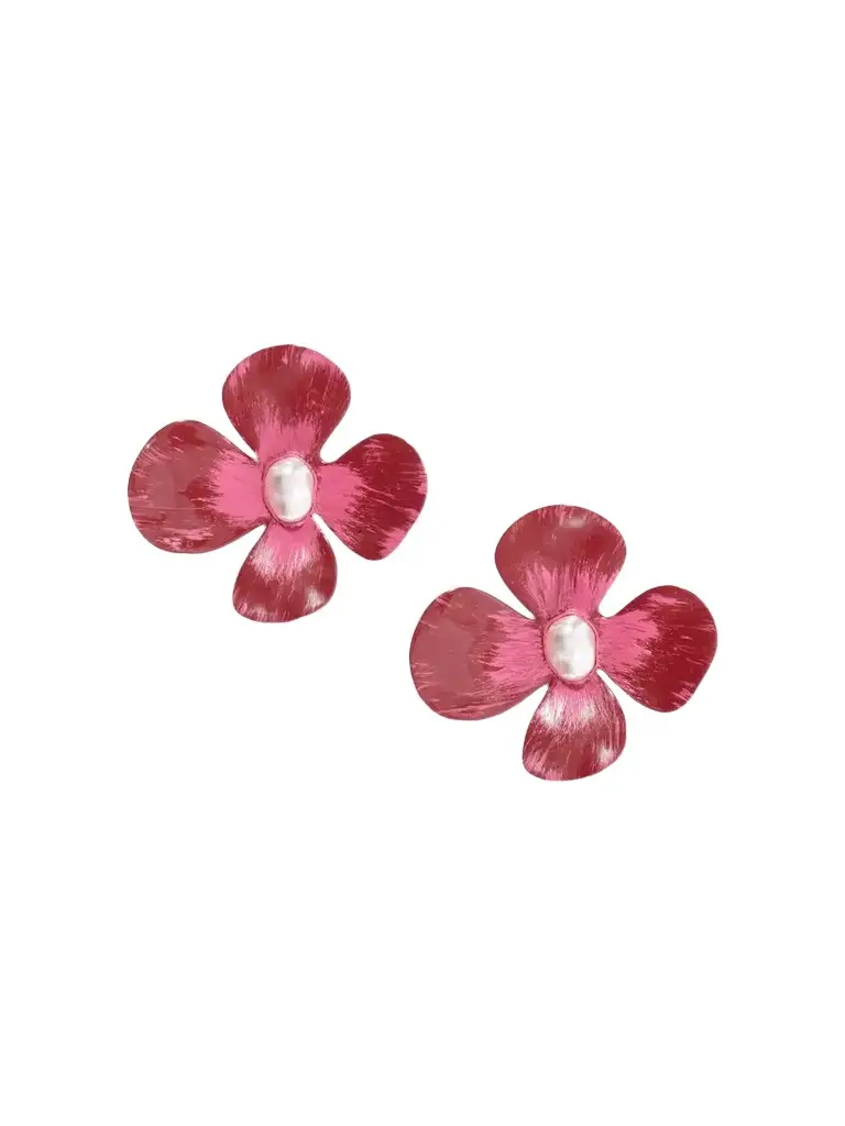 Lucky Pearl-effect Enamel Gold-tone Earrings