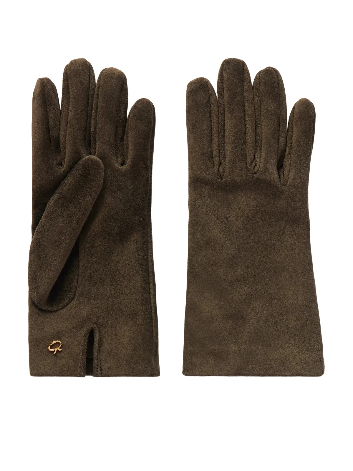 Gianvito Rossi Logo-embellished Suede Gloves