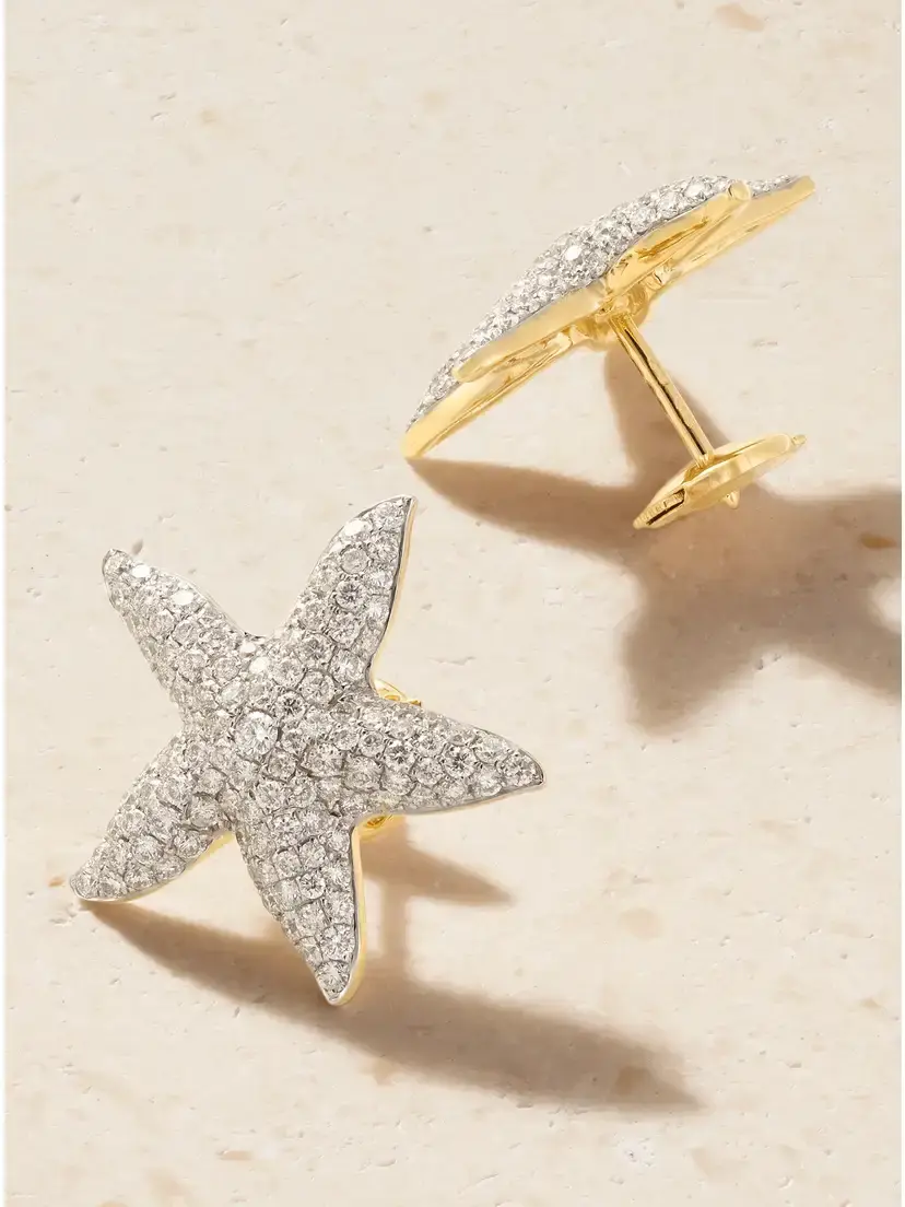 Yvonne Léon Etoile De Mer Maxi 18-karat Gold And Diamond Earrings | Thumbnail 3 Yvonne Léon Etoile De Mer Maxi 18-karat Gold And Diamond Earrings | Thumbnail 3