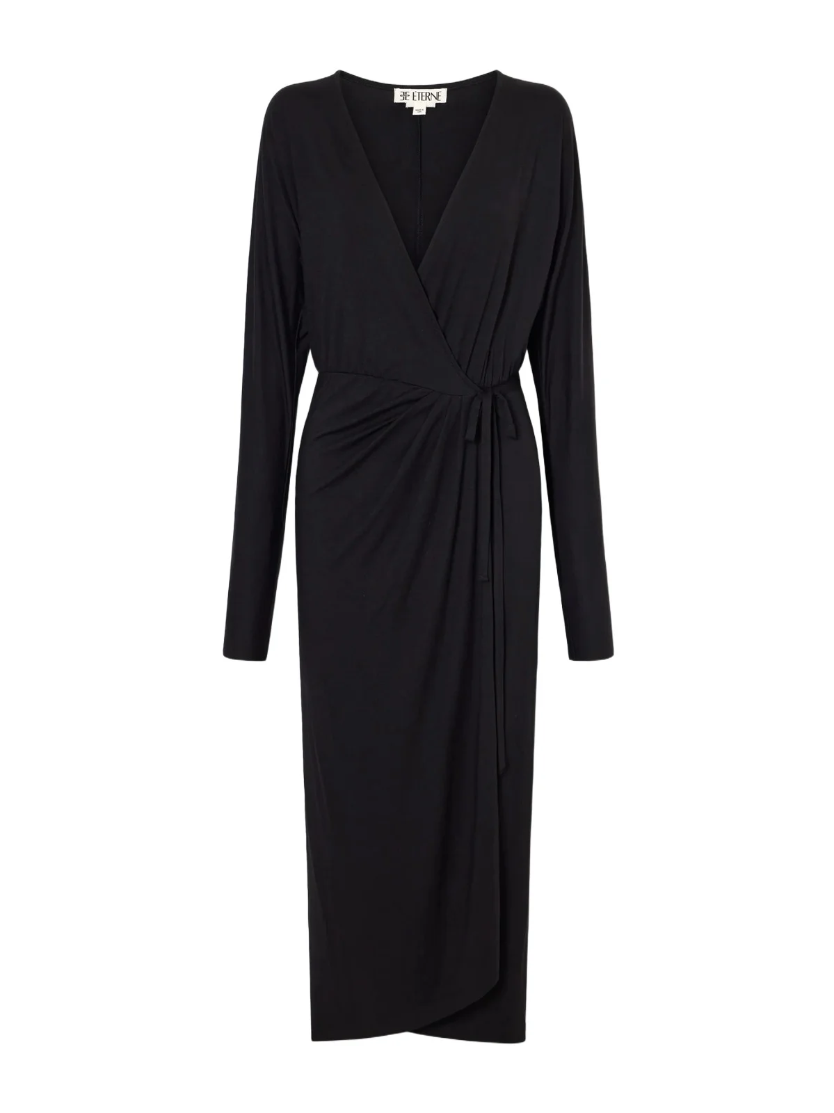 ÉTERNE Daria Draped Stretch-modal Jersey Midi Wrap Dress