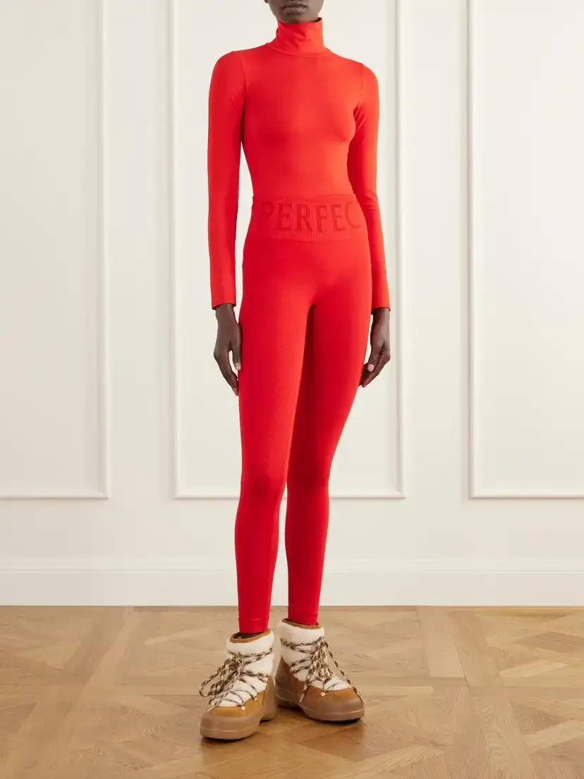 Perfect Moment Logo-embroidered Thermal Modal-blend Jersey Ski Leggings | Thumbnail 2 Perfect Moment Logo-embroidered Thermal Modal-blend Jersey Ski Leggings | Thumbnail 2