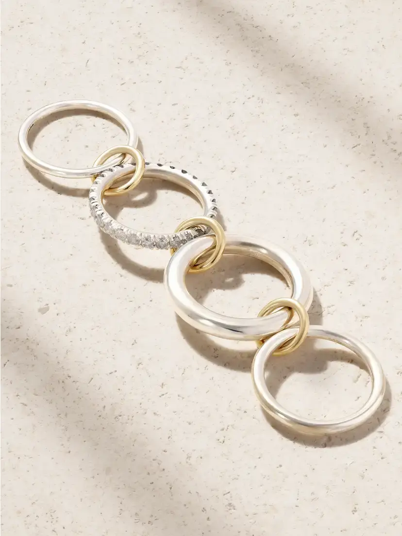 Spinelli Kilcollin Janssen Sterling Silver And 18-karat Gold Diamond Ring | Thumbnail 3 Spinelli Kilcollin Janssen Sterling Silver And 18-karat Gold Diamond Ring | Thumbnail 3