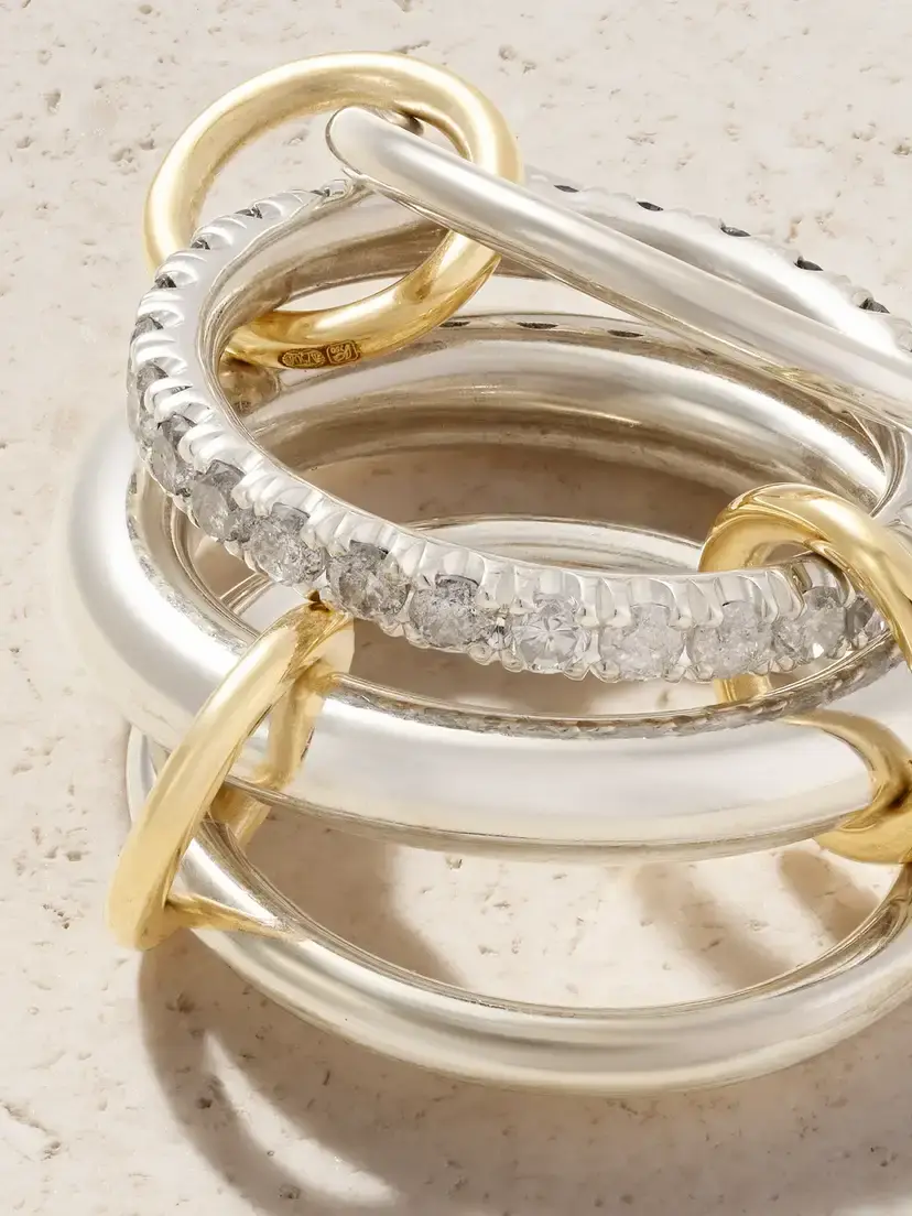 Spinelli Kilcollin Janssen Sterling Silver And 18-karat Gold Diamond Ring | Thumbnail 4 Spinelli Kilcollin Janssen Sterling Silver And 18-karat Gold Diamond Ring | Thumbnail 4