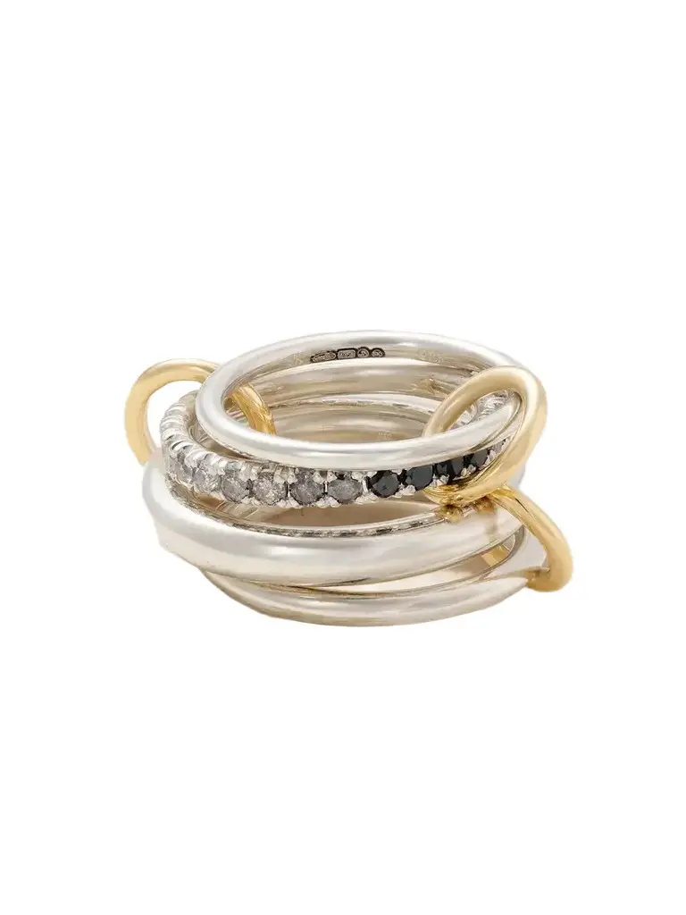 Spinelli Kilcollin Janssen Sterling Silver And 18-karat Gold Diamond Ring