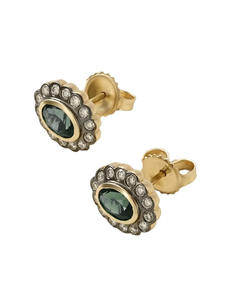 Marlo Laz Ali Stud 14-karat Gold, Tourmaline And Diamond Earrings