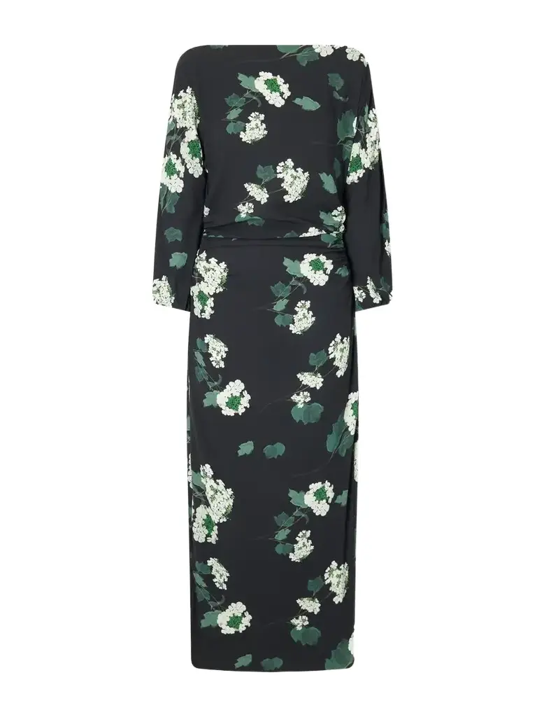 Ezra Floral-print Ruched Crepe Midi Dress Ezra Floral-print Ruched Crepe Midi Dress