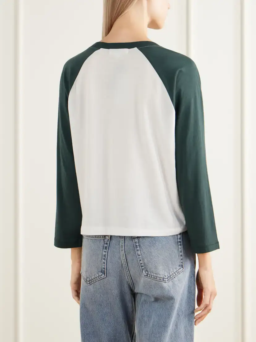 ÉTERNE Baseball Cotton-jersey T-shirt | Thumbnail 3