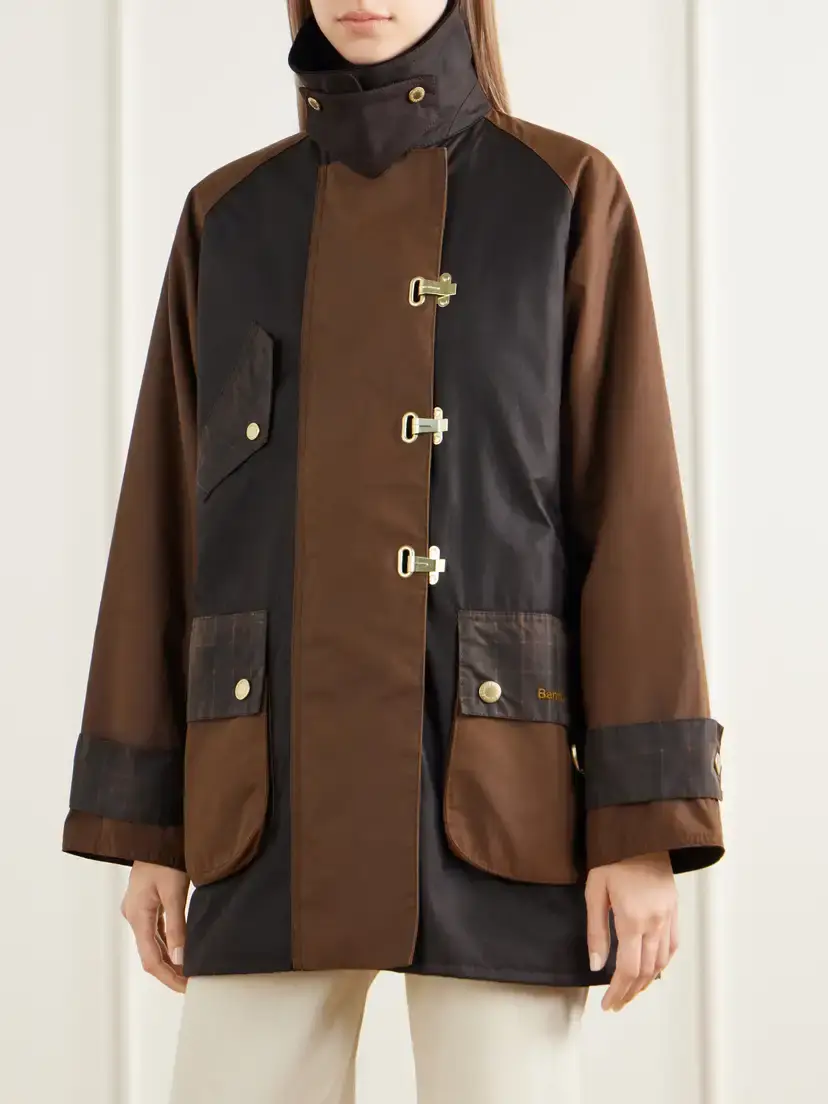 Barbour Felton Corduroy-trimmed Waxed Cotton-canvas Jacket | Thumbnail 3