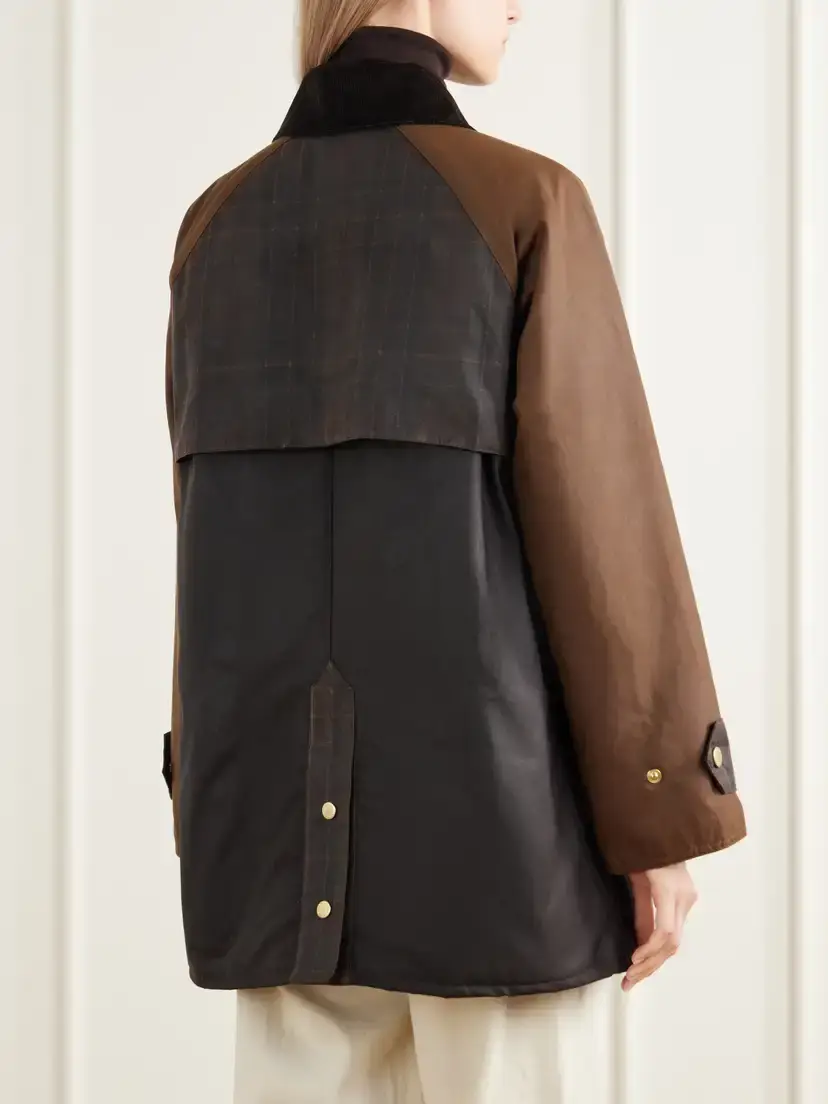 Barbour Felton Corduroy-trimmed Waxed Cotton-canvas Jacket | Thumbnail 4
