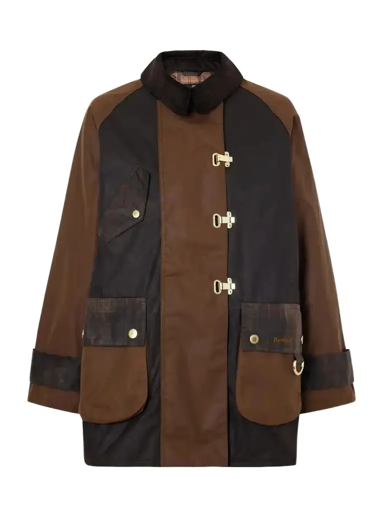 Barbour Felton Corduroy-trimmed Waxed Cotton-canvas Jacket