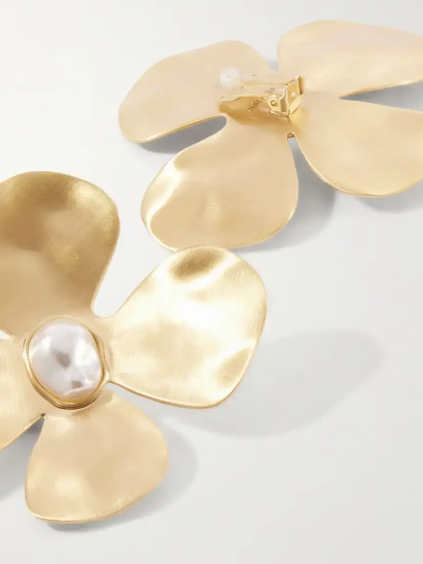 Cult Gaia Lucky Pearl-effect Gold-tone Earrings | Thumbnail 3