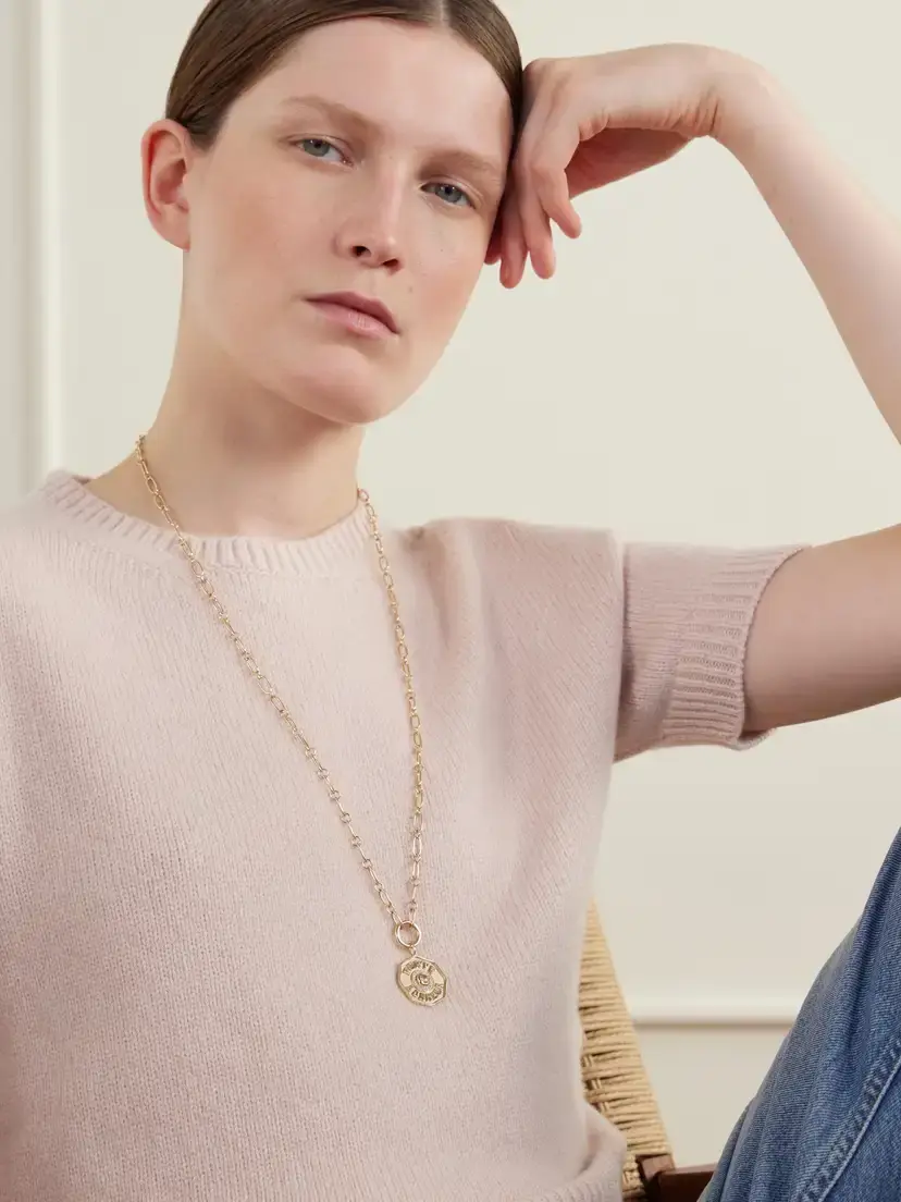 Marlo Laz Porte Bonheur 14-karat Gold, Morganite And Diamond Necklace | Thumbnail 2 Marlo Laz Porte Bonheur 14-karat Gold, Morganite And Diamond Necklace | Thumbnail 2