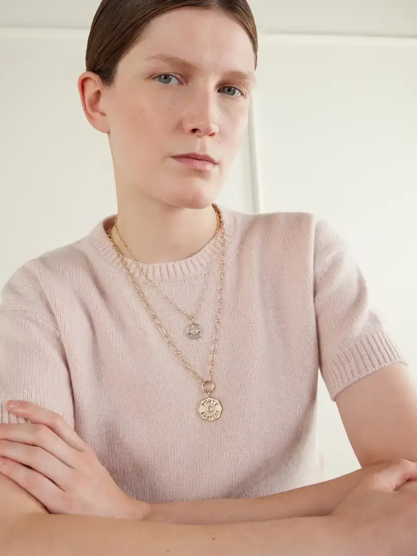 Marlo Laz Porte Bonheur 14-karat Gold, Morganite And Diamond Necklace | Thumbnail 5 Marlo Laz Porte Bonheur 14-karat Gold, Morganite And Diamond Necklace | Thumbnail 5