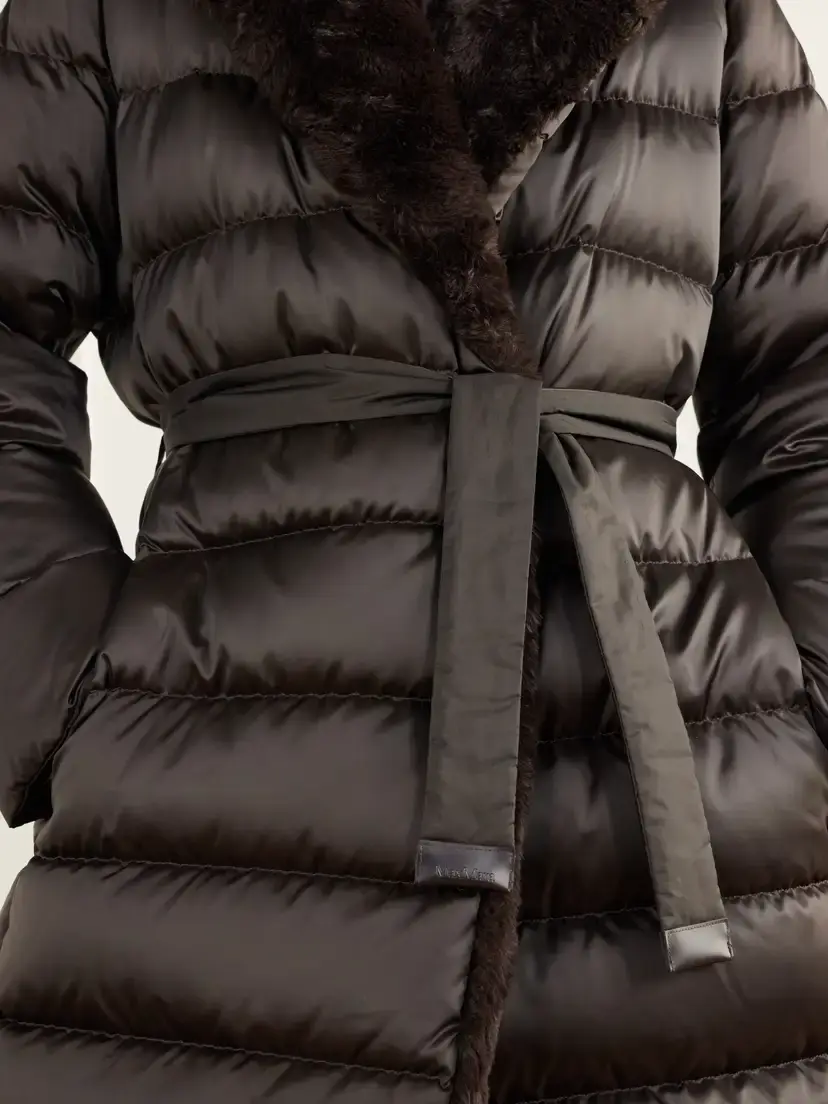 Max Mara Medusa Hooded Belted Quilted Plush-trimmed Shell Down Coat | Thumbnail 5