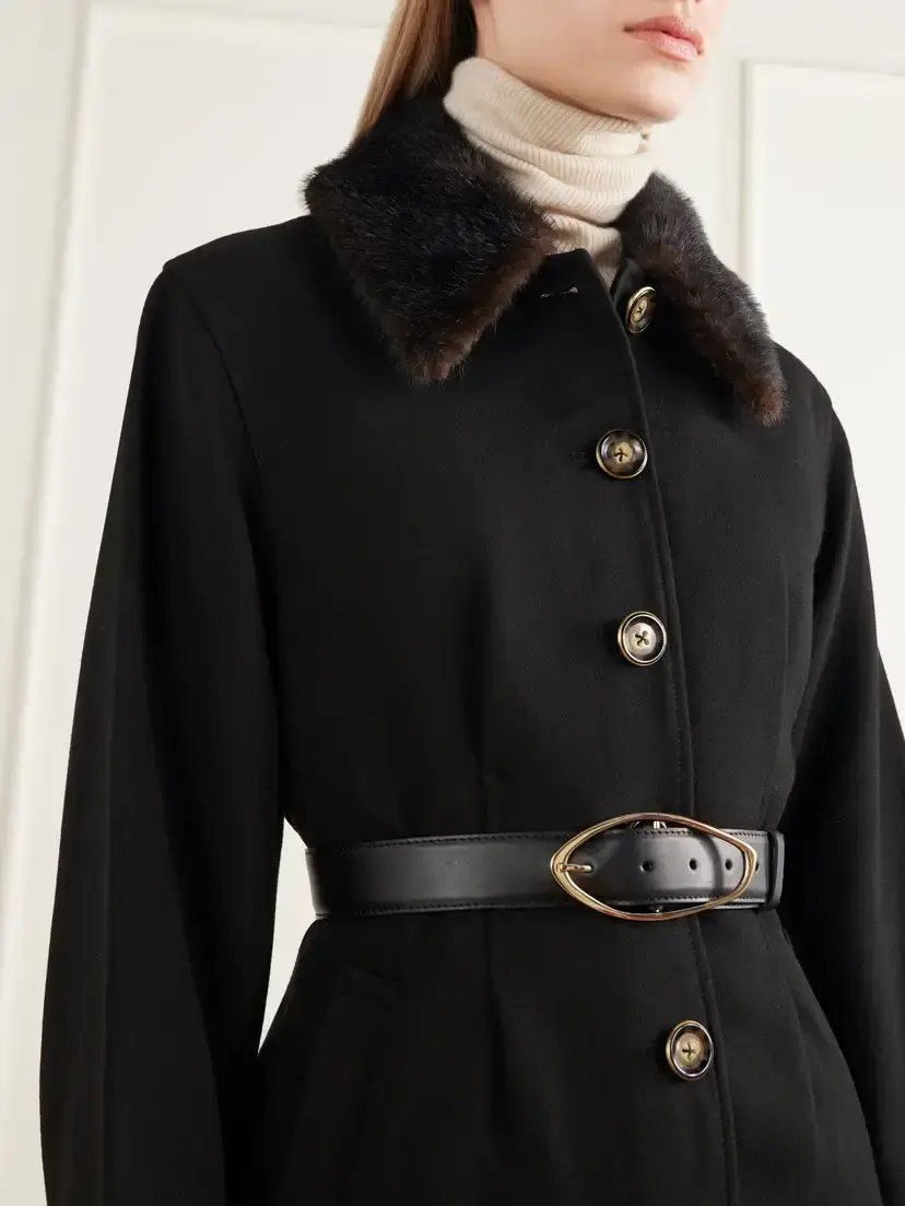 Veronica Beard Severine Dickey Plush-trimmed Crepe Jacket | Thumbnail 5 Veronica Beard Severine Dickey Plush-trimmed Crepe Jacket | Thumbnail 5