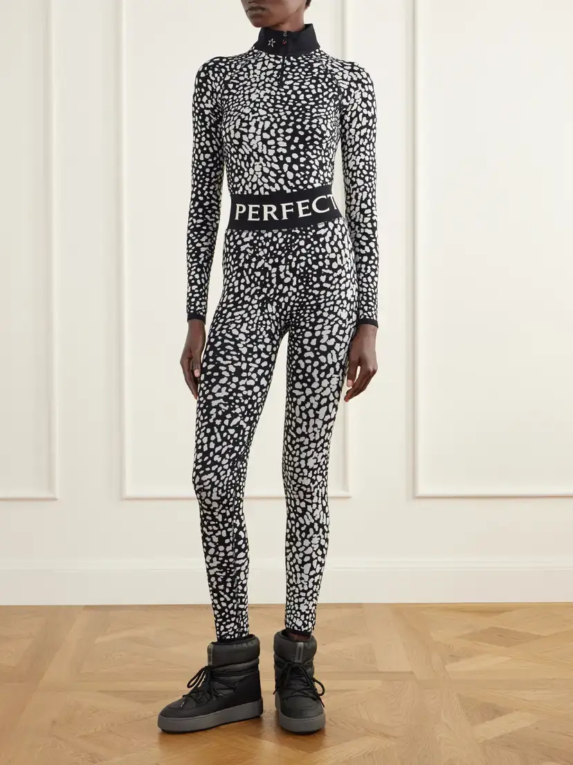 Perfect Moment Leopard-jacquard Thermal Stretch-knit Ski Leggings | Thumbnail 2 Perfect Moment Leopard-jacquard Thermal Stretch-knit Ski Leggings | Thumbnail 2